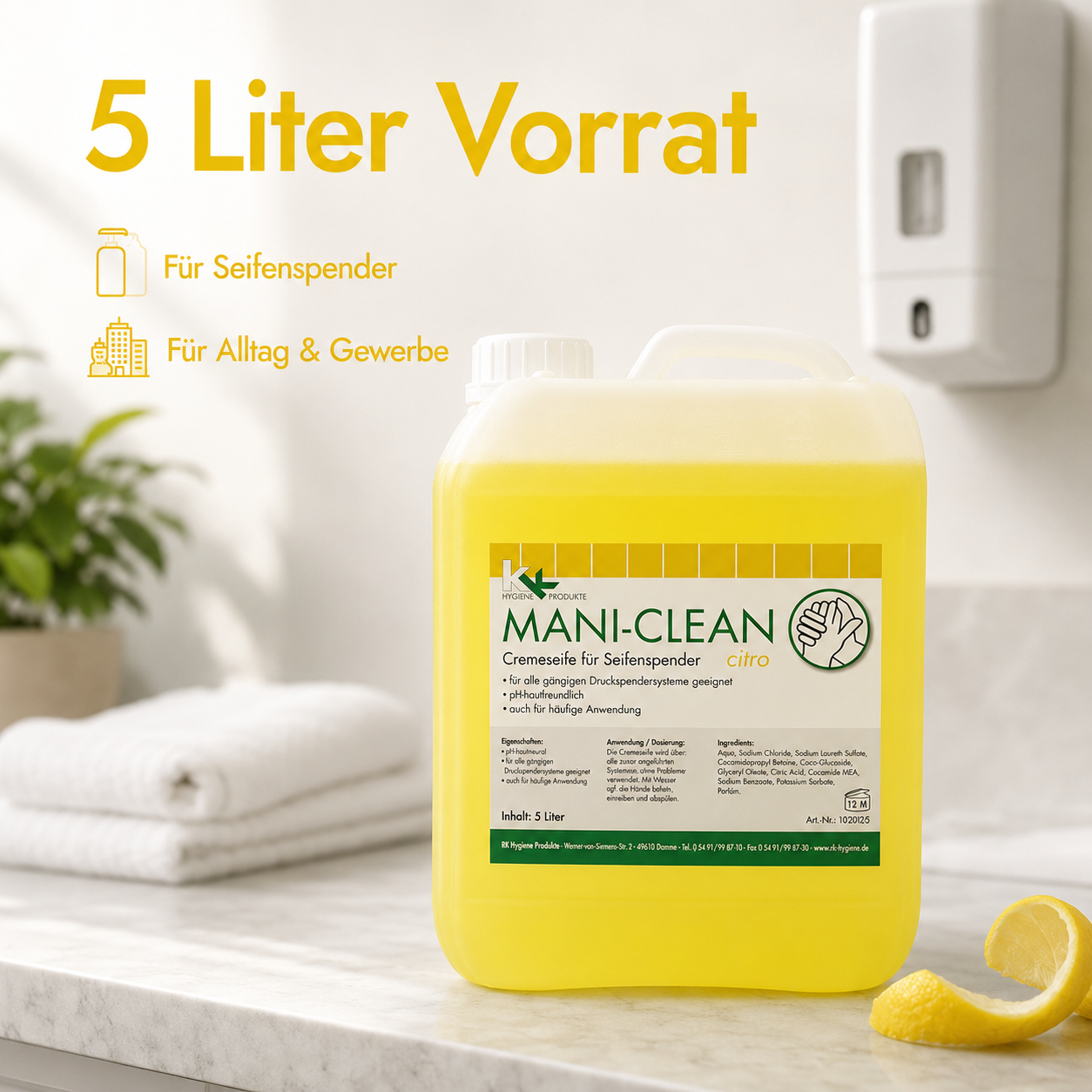 KK Mani-Clean Citro Seife | Handwaschseife | 5 Liter Kanister