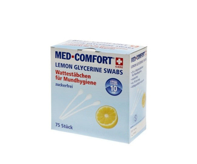 Mundpflegestäbchen Lemon zuckerfrei 10 cm 75 Stück/Packung