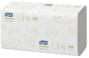 Tork Premium Falthandtücher | 2 lagig | Weiß | 23 x 23 cm | 3000 Tücher/Karton