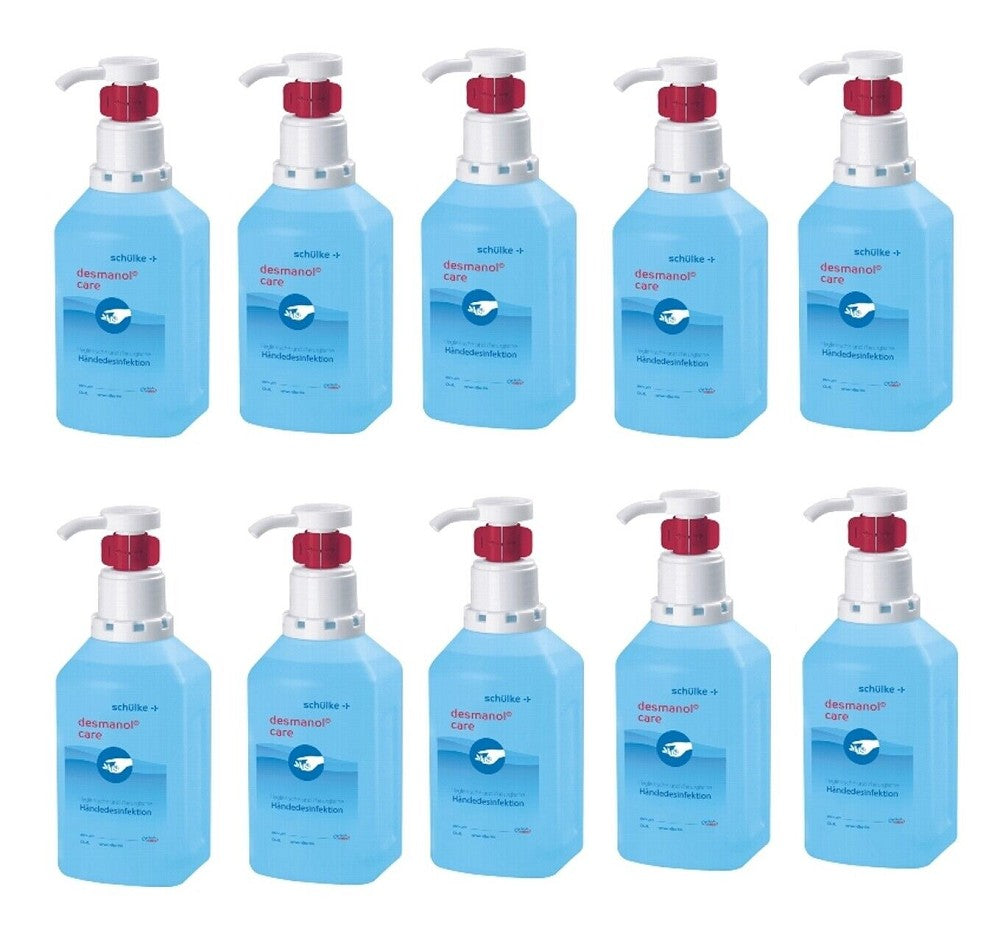 Schülke desmanol care hyclick | Alkoholische Händedesinfektion | 10 x 500 ml Spenderflasche