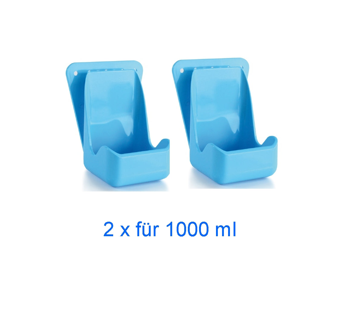 2 x Bode Wandhalter Blau für 1 Liter Flaschen