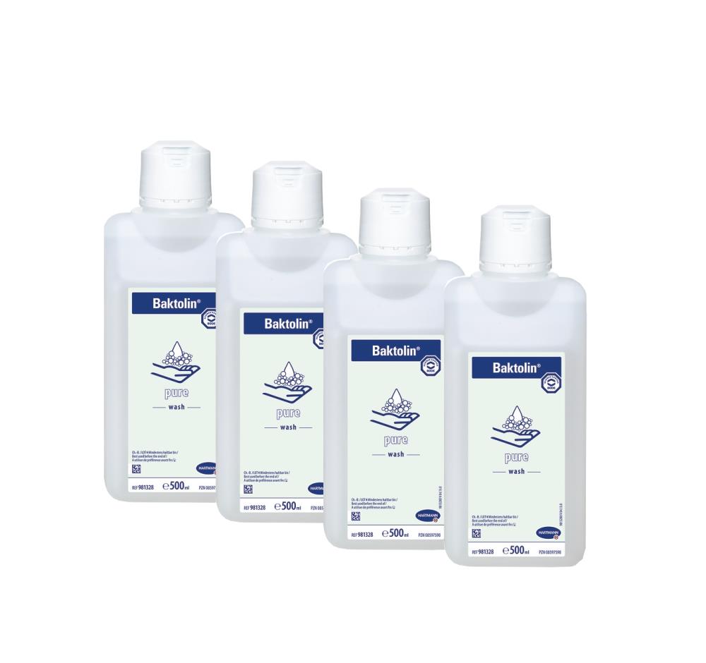 4 x 500 ml Baktolin pure Waschlotion