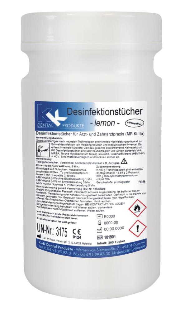 KK Desinfektionstücher JUMBO mit Dose 200 Tücher 200 x 270 mm vers. Düfte