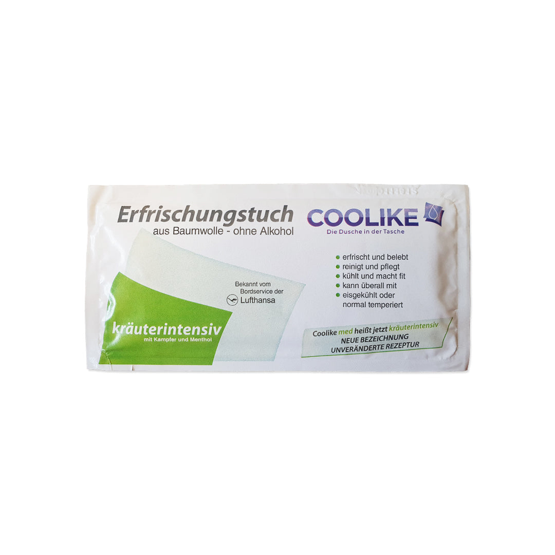 Erfrischungstuch aus Baumwolle ohne Alkohol vers. Varianten