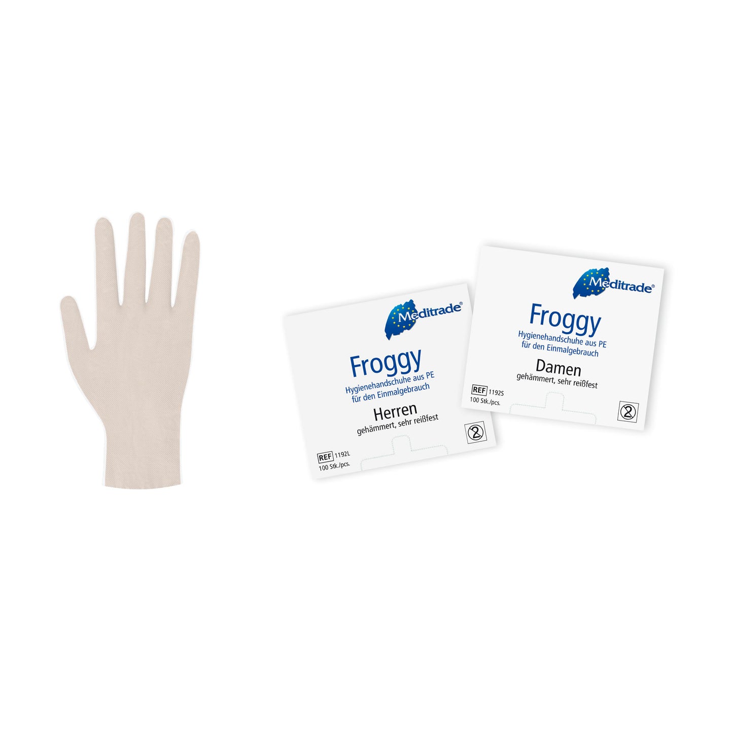 Meditrade Froggy™ Handschuhe aus Polyethylen Gr. S & L 100 Stück/Box