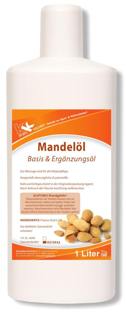 KK Mandelöl | Raffiniert | 1 Liter Flasche