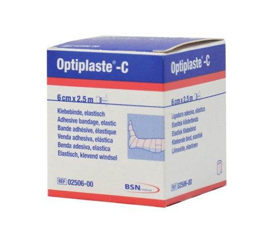 Optiplaste®-C längselastische Klebebinde 6 cm x 2,5 m Rolle