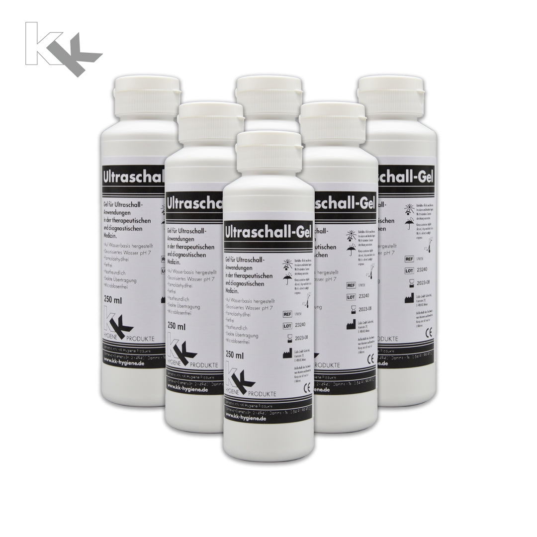 Ultraschallgel | KK Kontaktgel | Sonogel | 6 x 250 ml Flasche