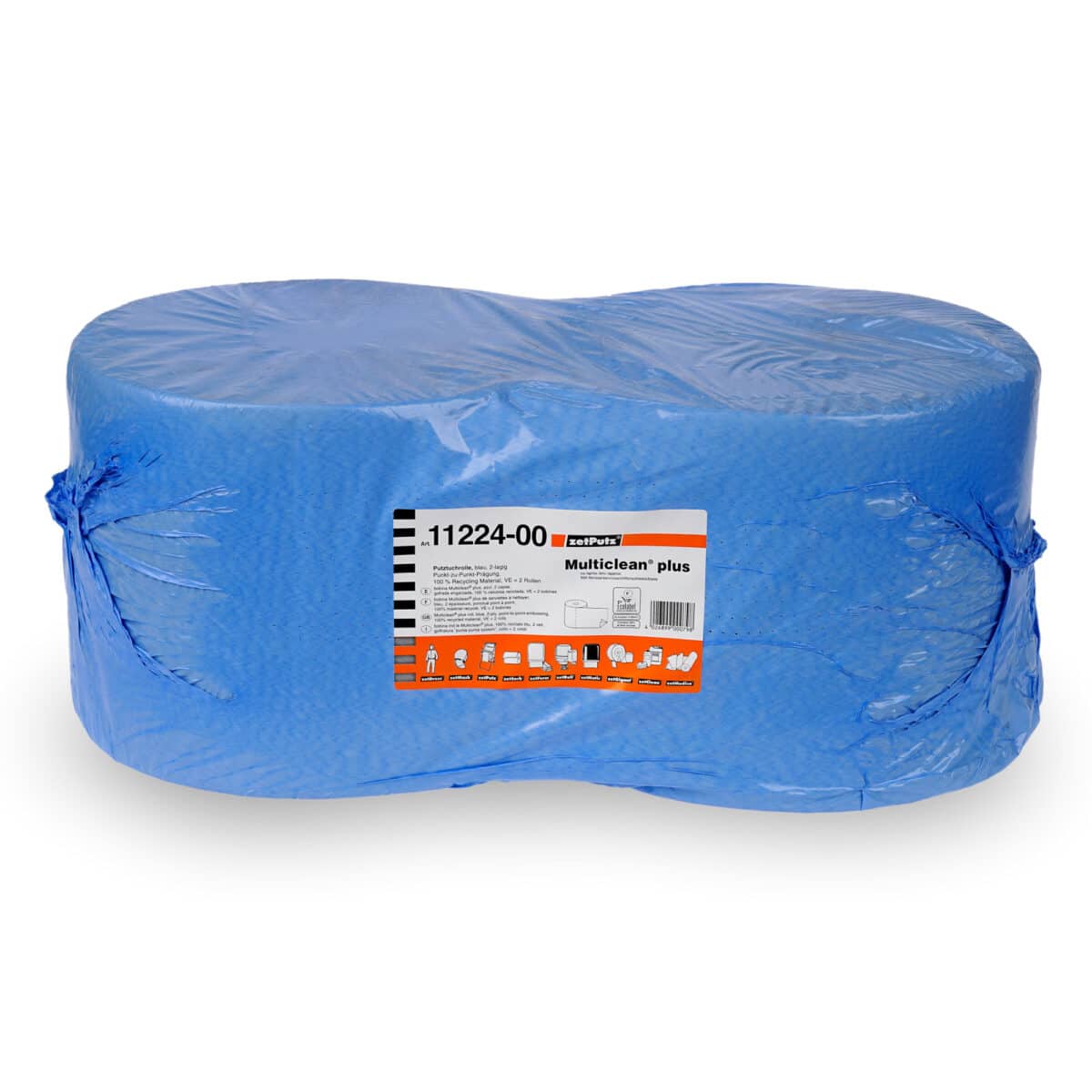 Multiclean® plus | Industriepapierrolle | Blau | Putztuchrolle | 36 x 22 cm | 2 Rollen à 500 Blatt