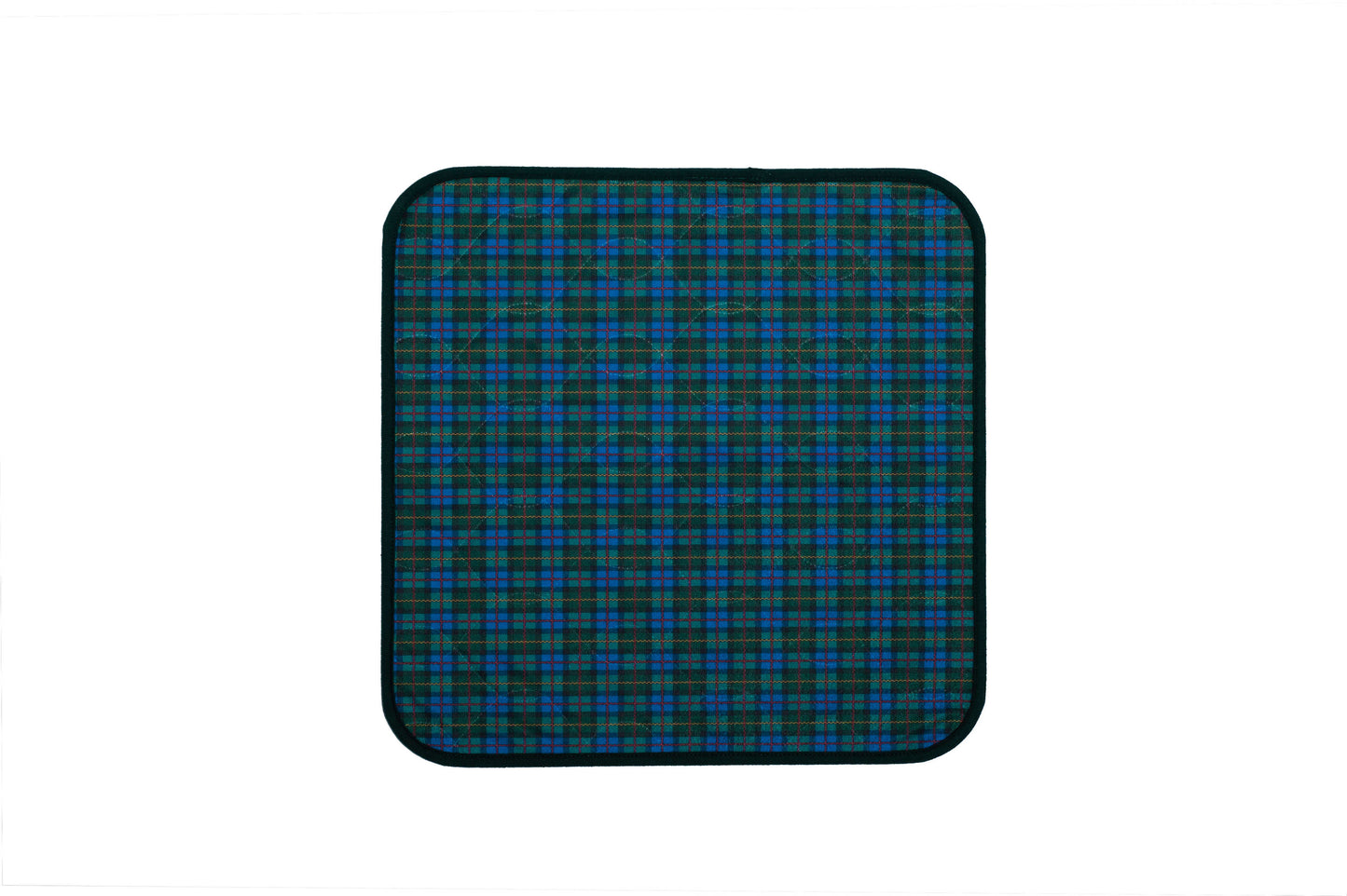 Suprima | Sitzauflage | Karo blau-grün | Ohne Bänder | 45 x 45 cm | 3700