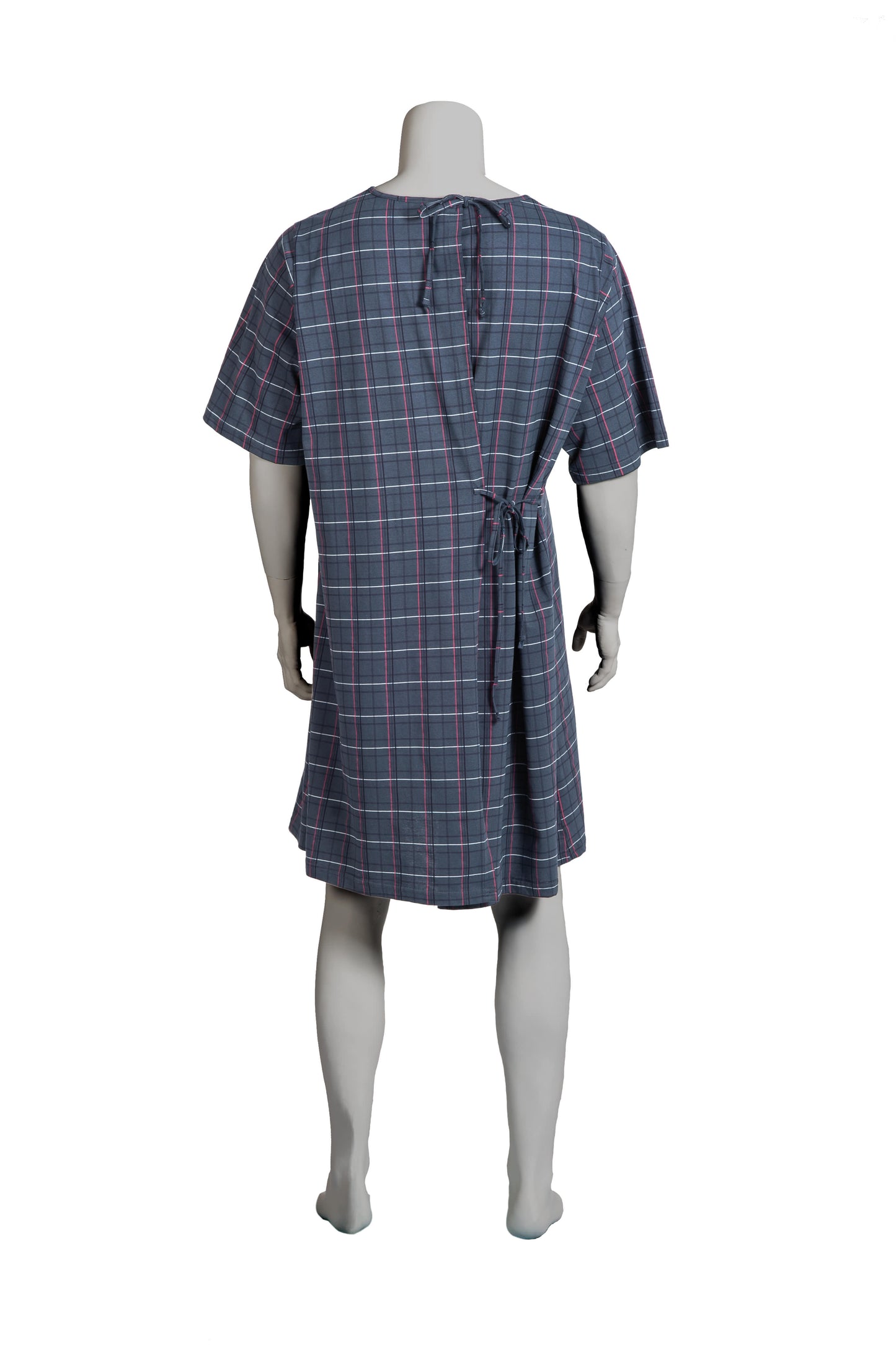 Suprima Pflegehemd Herren 1/2 Arm Größe M/L - XL/XXL Kariert 4079