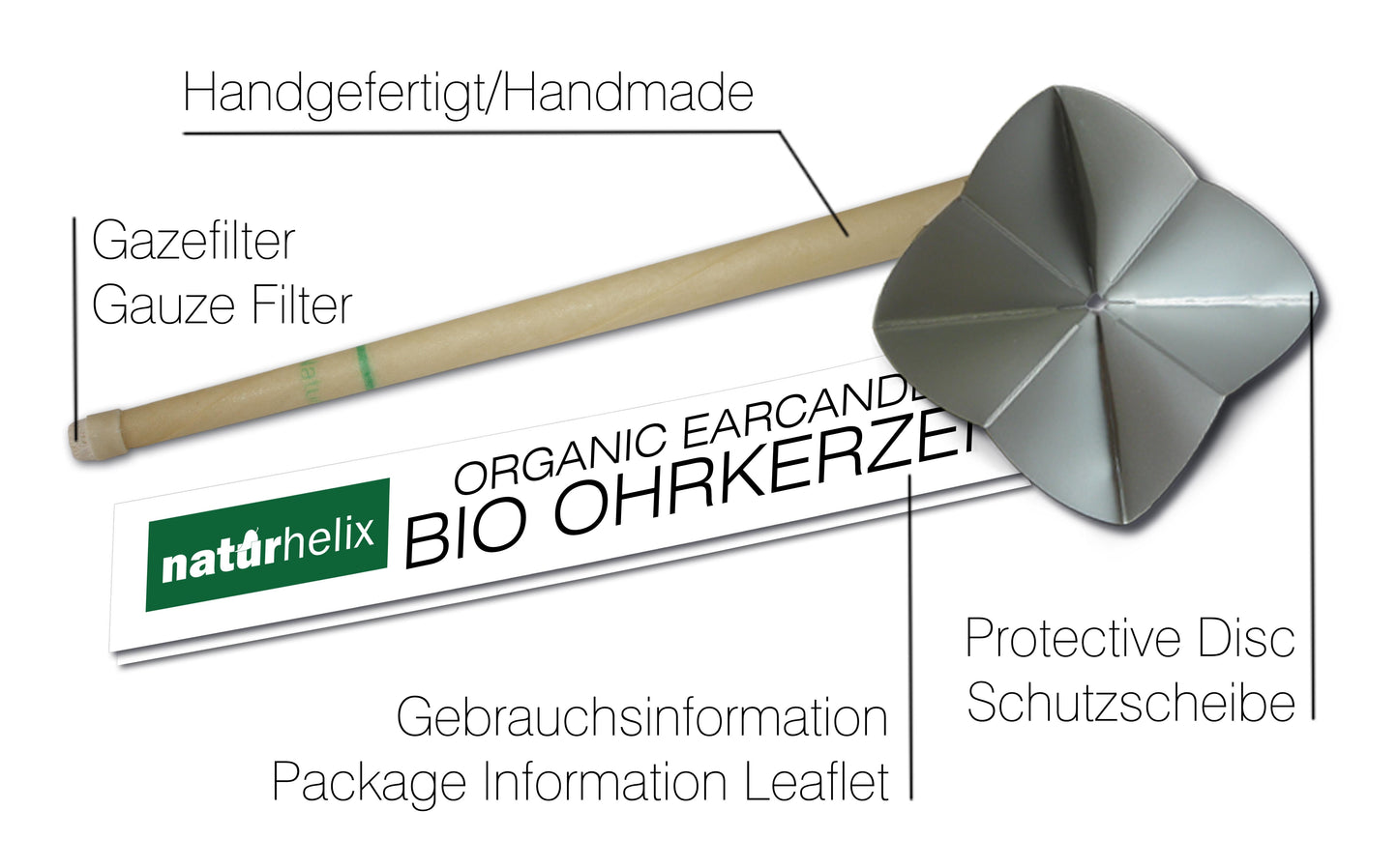 BIO Ohrkerzen Natur 10 Stück/Packung