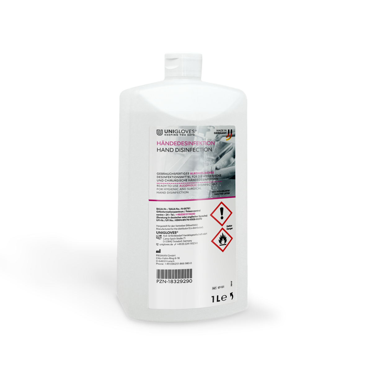 Unigloves | Händedesinfektion | 500 ml Flasche