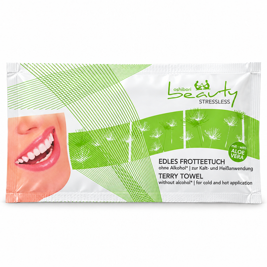 Oshibori Beauty Stressless Frotteetuch mit Aloe Vera