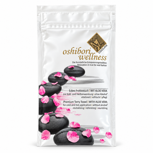 Oshibori Wellness Frotteetuch mit Aloe Vera