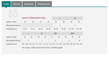 Suprima Hüftprotektor Set 3 Unisex S-XXL Weiß 1496