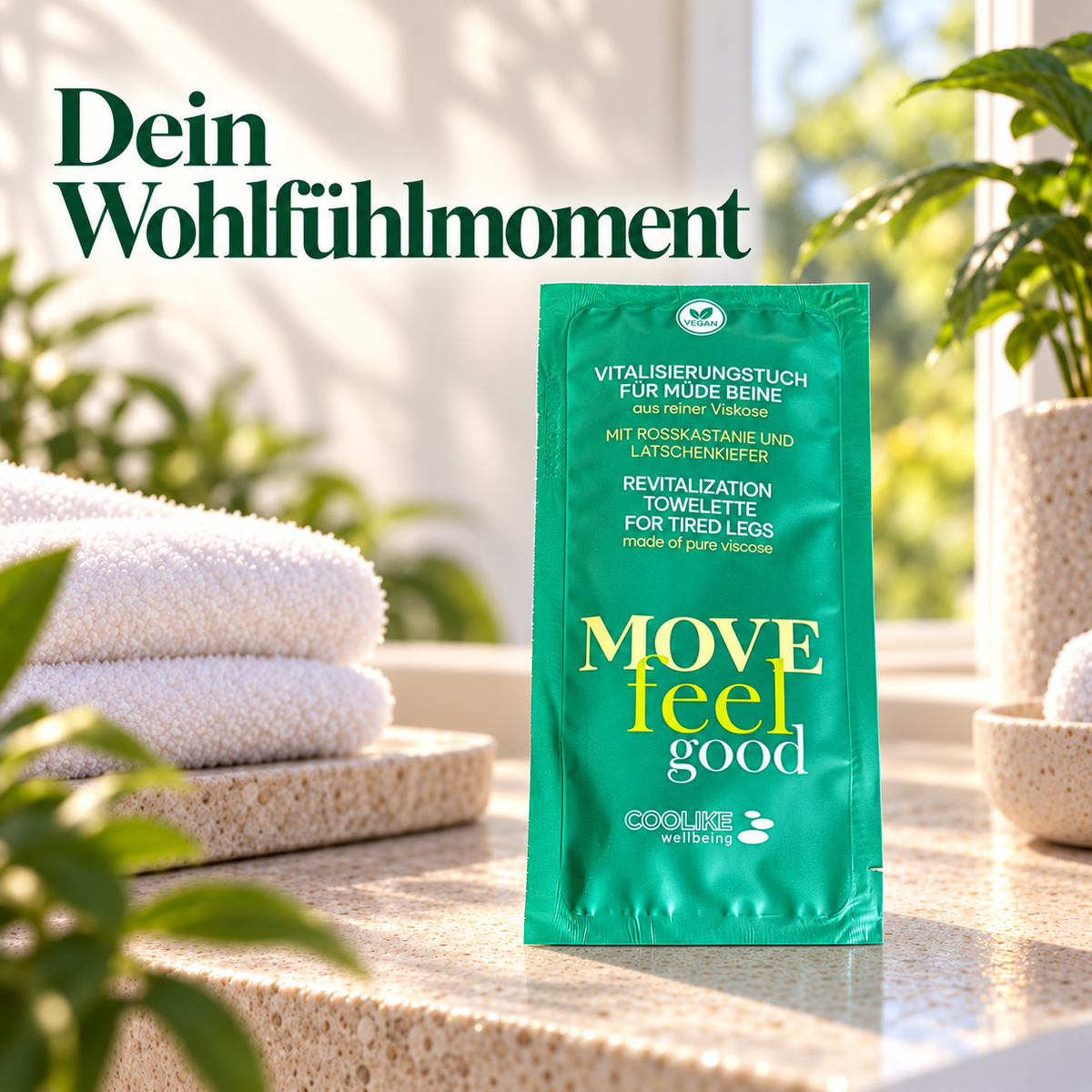 Aromatuch aus Vlies Gegen müde Beine