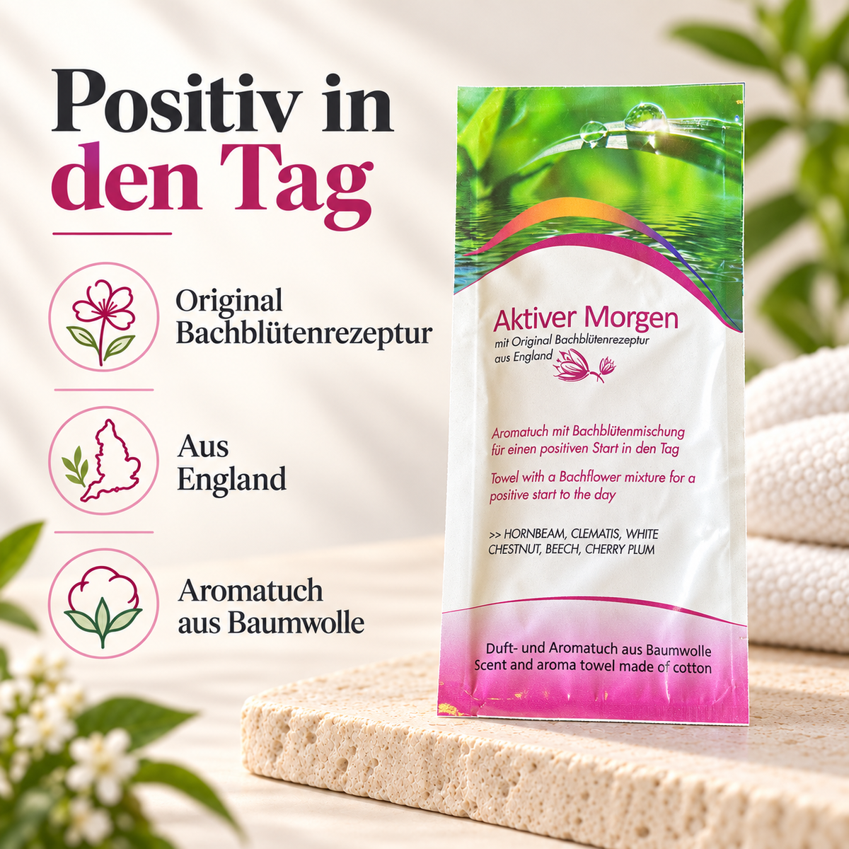 Aromatuch aus Baumwolle Aktiver Morgen