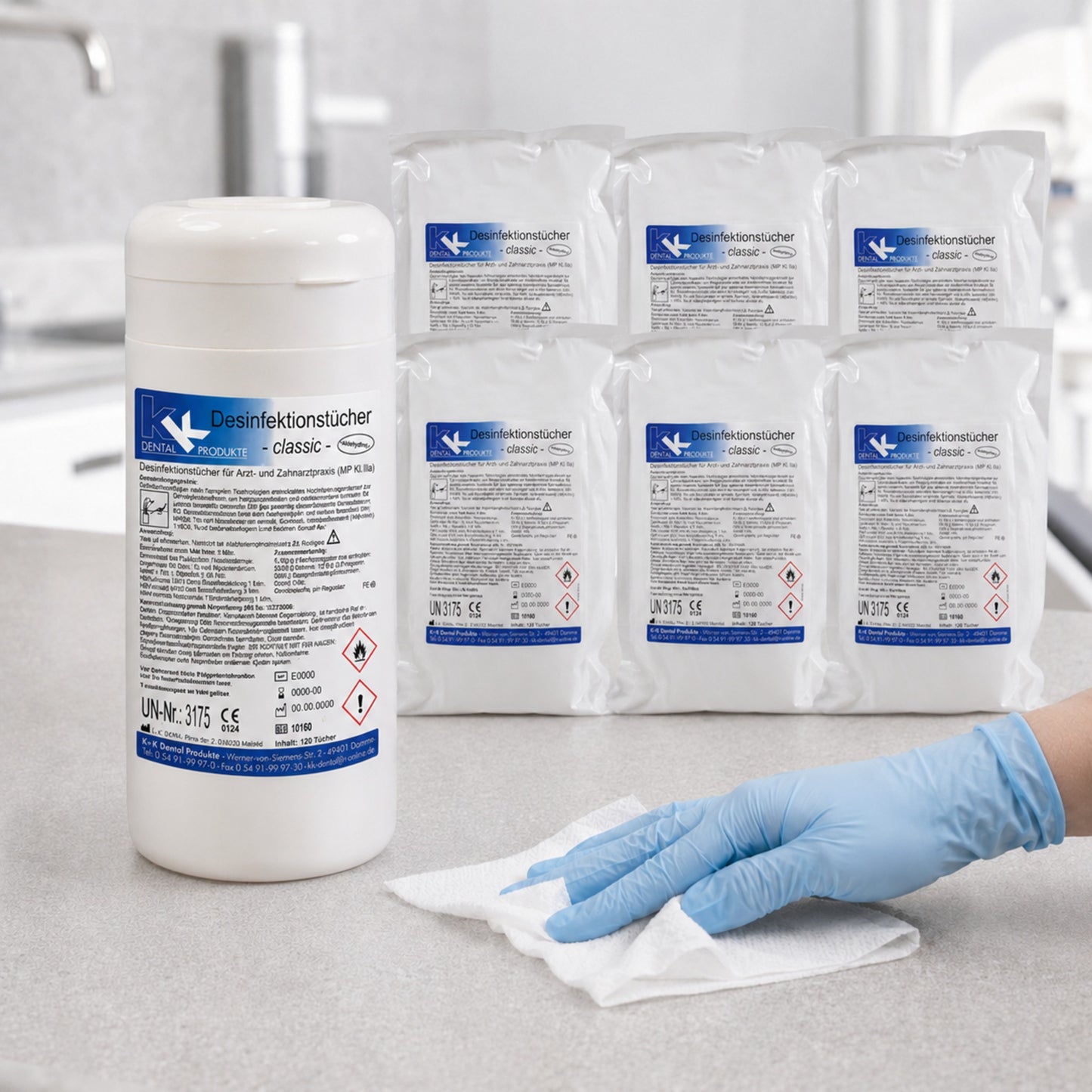 KK Desinfektionstücher 1 Dose mit 120 Tücher + 6 Nfb. 120 St. vers. Düfte