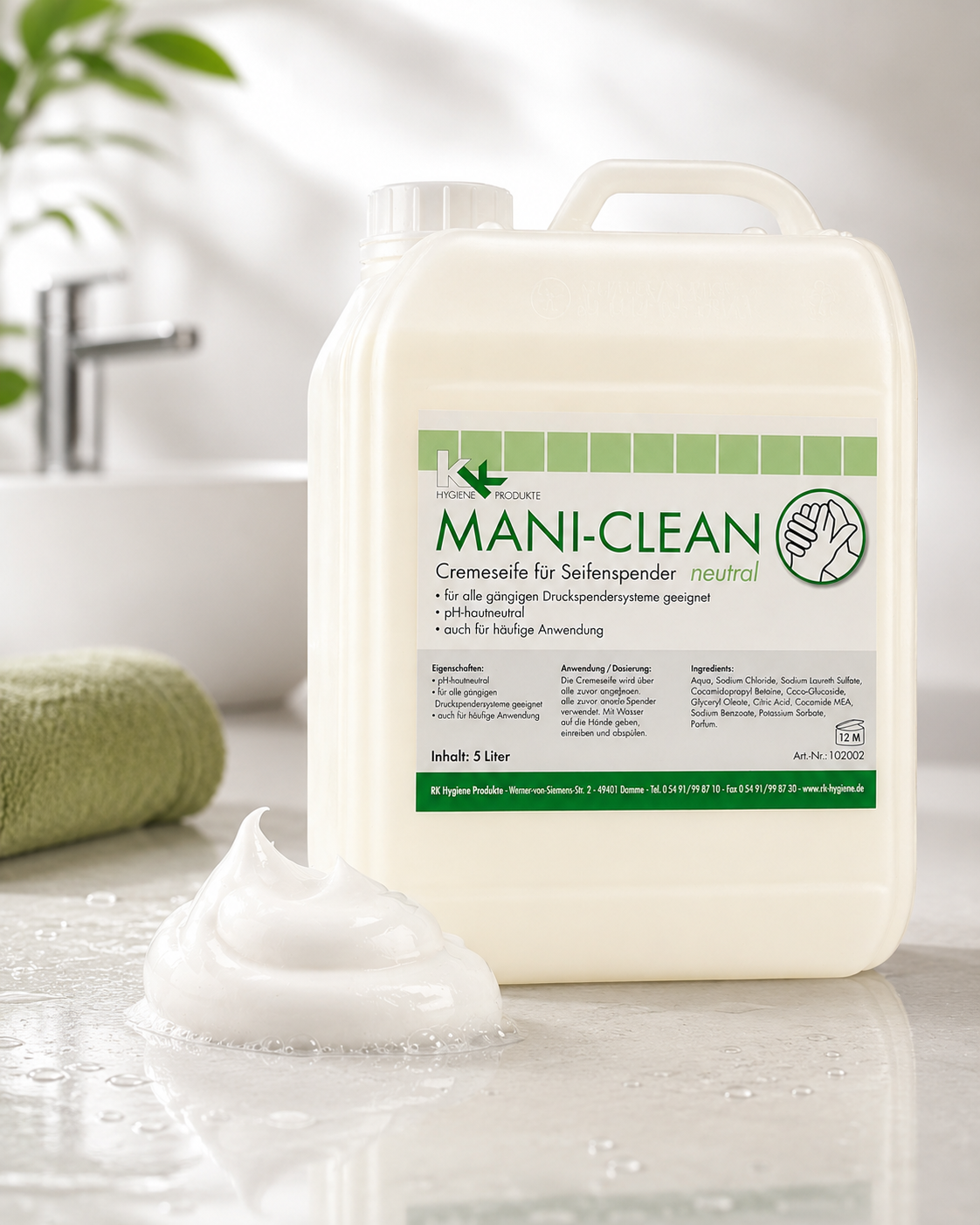 KK Mani-Clean neutral Seife | Cremeseife | 5 Liter Kanister