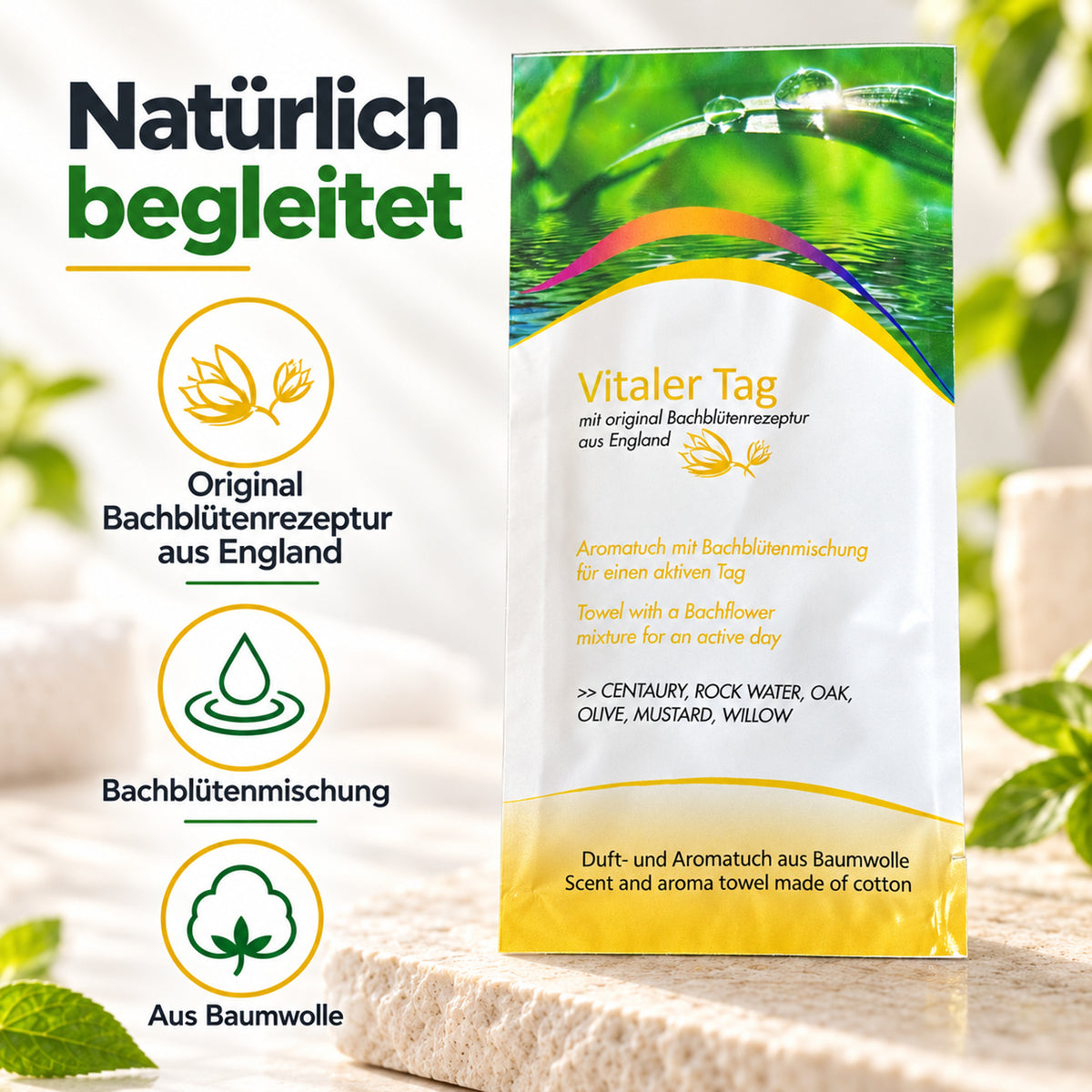 Aromatuch aus Baumwolle Vitaler Tag