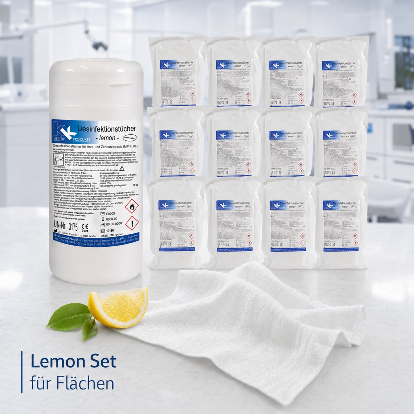 KK Desinfektionstücher 1 Dose mit 120 Tücher + 12 Nfb. 120 St. vers. Düfte