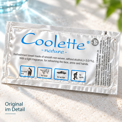 Erfrischungstuch Coolette® nature aus Vlies