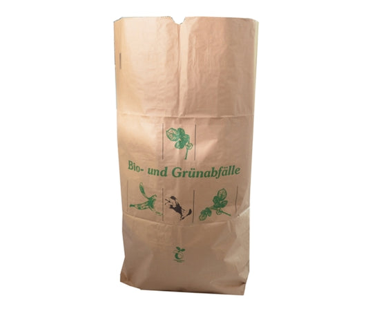 BIOMAT® | Abfallsack aus Kraftpapier | Für Bio- & Grünabfälle | 120 Liter | 25 St./Bündel