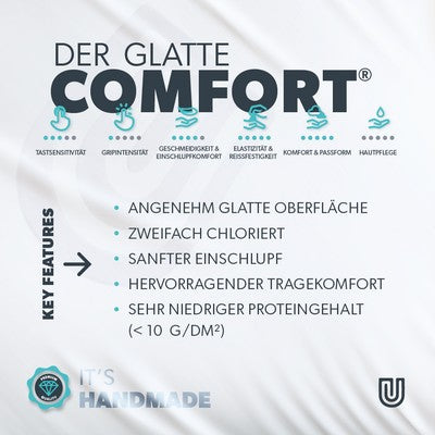 Unigloves Latexhandschuhe COMFORT 100 Stück/Box  vers. Gr.  XS-XL