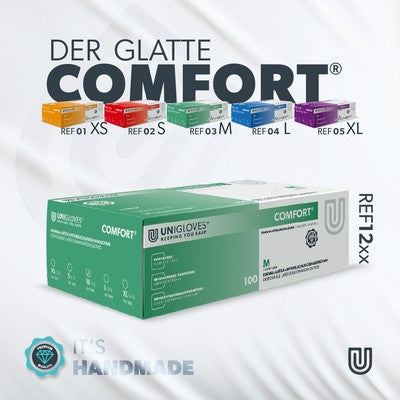 Unigloves Latexhandschuhe COMFORT 100 Stück/Box  vers. Gr.  XS-XL