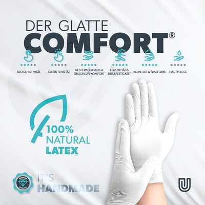 Unigloves Latexhandschuhe COMFORT 100 Stück/Box  vers. Gr.  XS-XL