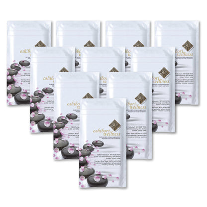10x Oshibori Wellness Frotteetuch mit Aloe Vera Coolike