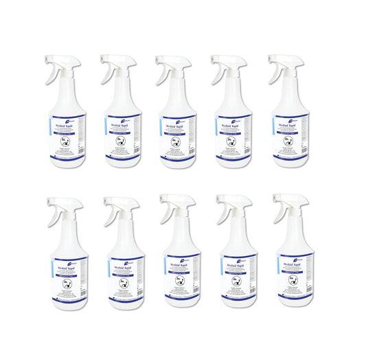 Meditrade Medizid® Rapid+ 10 x 1 Liter Sprühflasche inkl. 10 Sprühköpfe