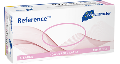Meditrade Latexhandschuhe Reference  XS - XL 100 Stück/Box