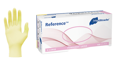 Meditrade Latexhandschuhe Reference  XS - XL 100 Stück/Box