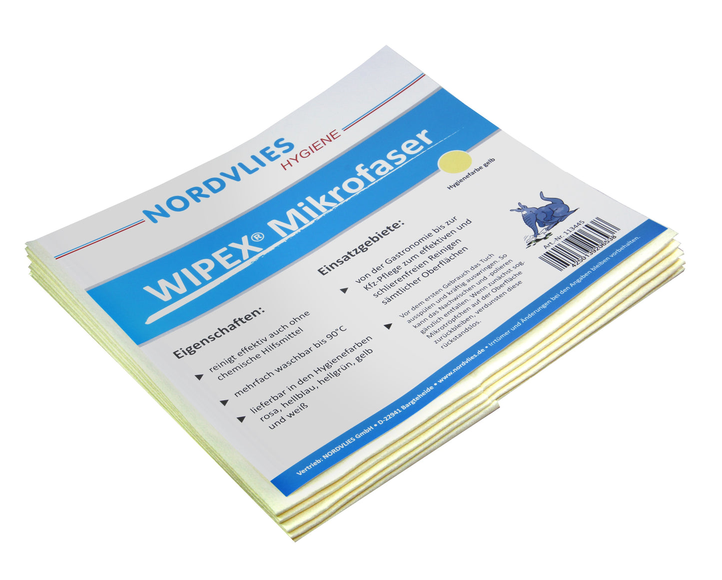 WIPEX® Mikrofaser-Wischtuch 40 x 38 cm Z-gefaltet 50 Stück/Karton vers. Farben