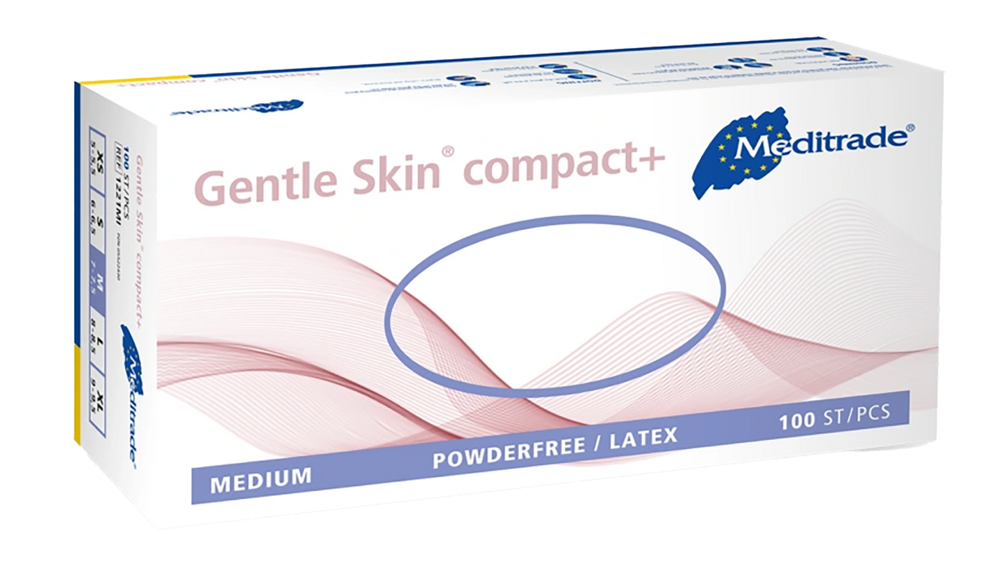 Meditrade Latexhandschuhe Gentle Skin compact+ XS - XL 100 Stück/Box