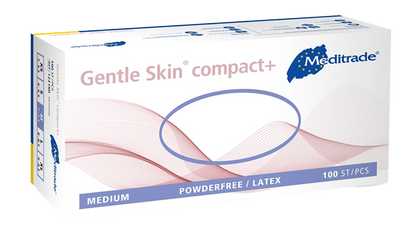 Meditrade Latexhandschuhe Gentle Skin compact+ XS - XL 100 Stück/Box