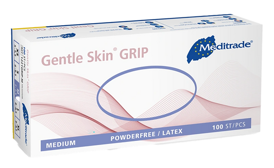 Meditrade Latexhandschuhe Gentle Skin® grip XS - XL 100 Stück/Box