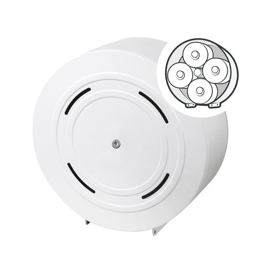 Toilettenpapierspender | Racon MW KR quattro | Metall | Weiß