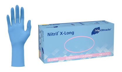 Meditrade Nitrilhandschuhe Nitril® X-Long Blue  XS-XL 100 Stück/Box