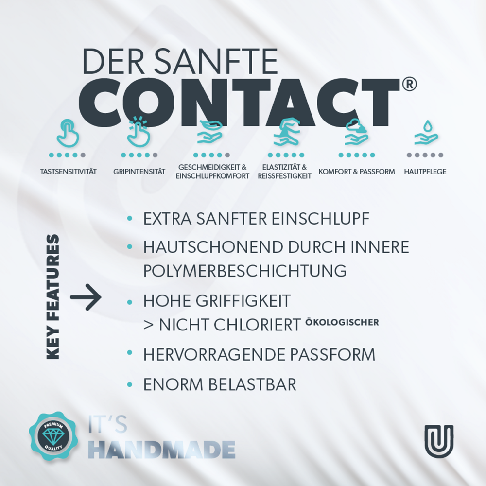 Unigloves Latexhandschuhe CONTACT Größe S-XL 100 Stück/Box