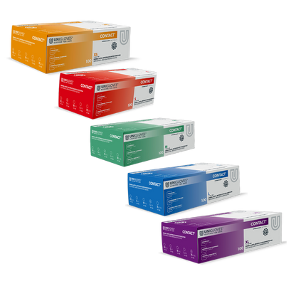 Unigloves Latexhandschuhe CONTACT Größe S-XL 100 Stück/Box