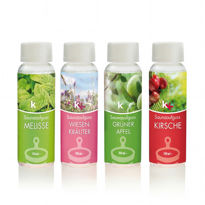 KK Saunaaufguss Set Altes Land | Saunakonzentrat | 4 x 100 ml/Flasche