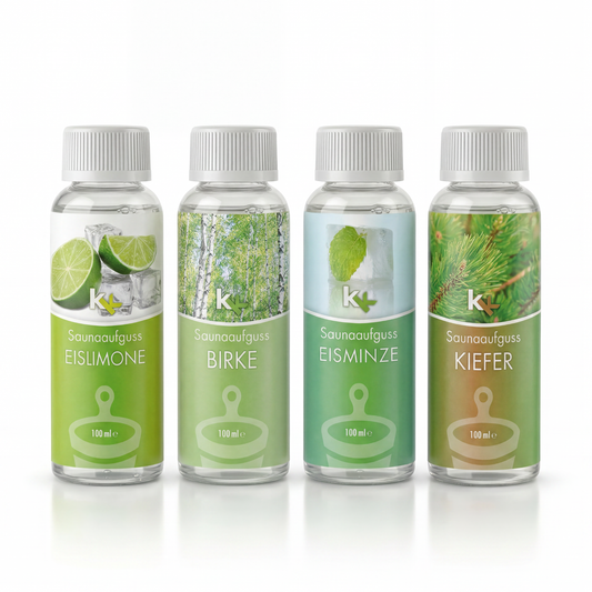 KK Saunaaufguss Set Skandinavien | Saunakonzentrat | 4 x 100 ml/Flasche