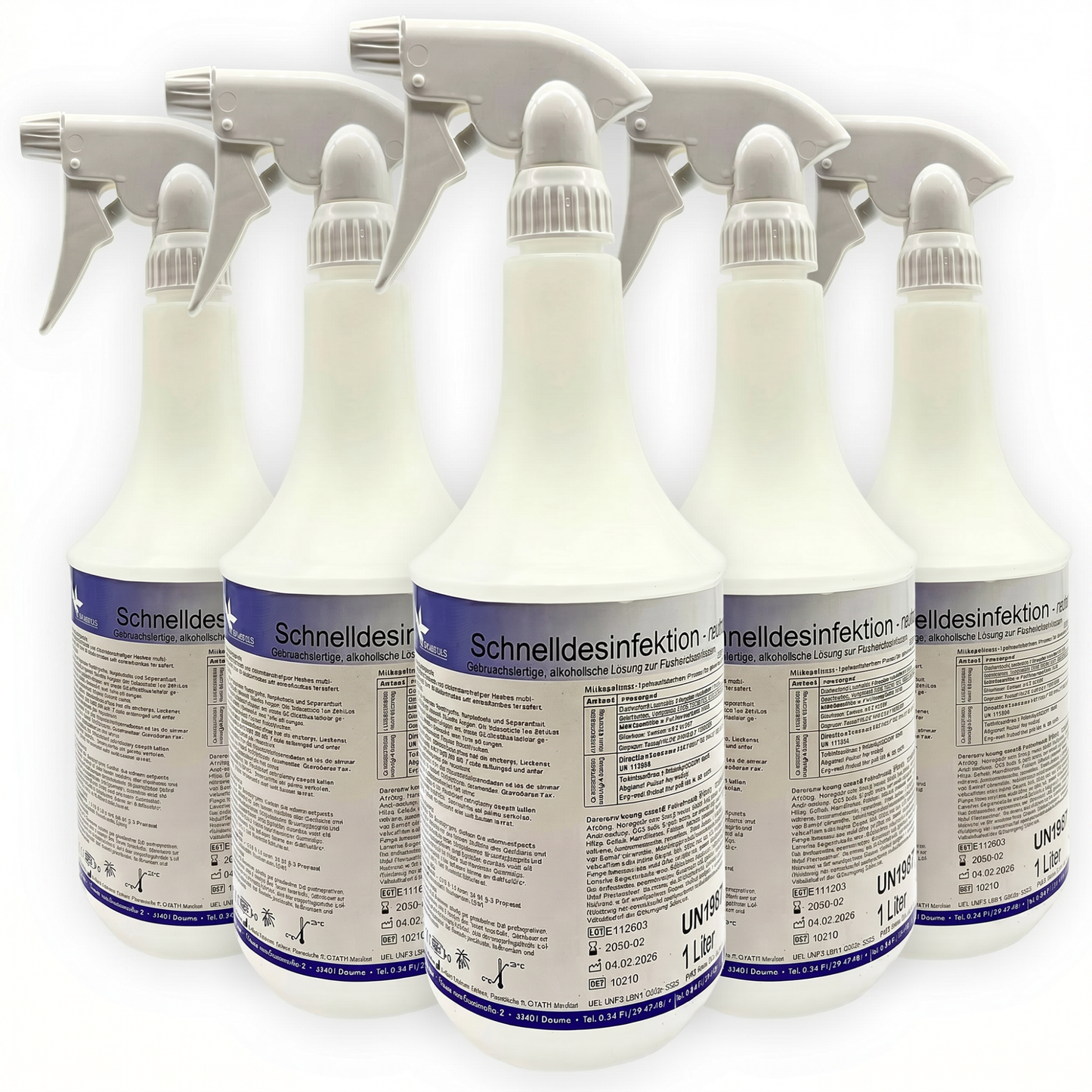 KK Schnelldesinfektion in praktischer Sprühflasche 5 x 1 Liter 3 Duftsorten