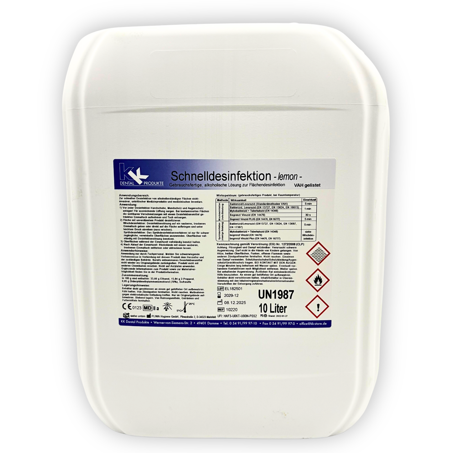KK Schnelldesinfektion für Oberflächen 10 Liter Kanister
