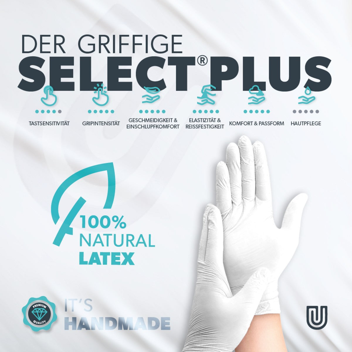 Unigloves Select Plus Latexhandschuhe XS - XL 100 Stück/Box