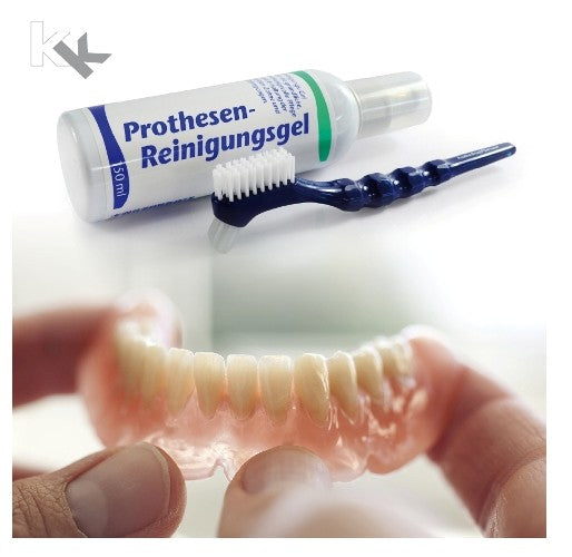 KK Prothesen-Reinigungsgel 150 ml Dosierflasche inkl. Reinigungsbürste