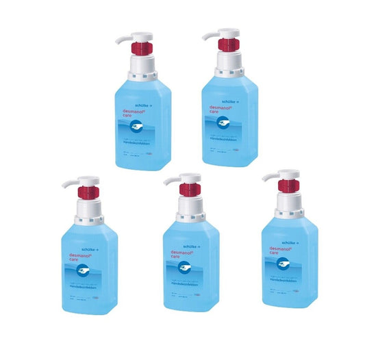 Schülke desmanol care hyclick | Alkoholische Händedesinfektion | 5 x  500 ml Spenderflasche